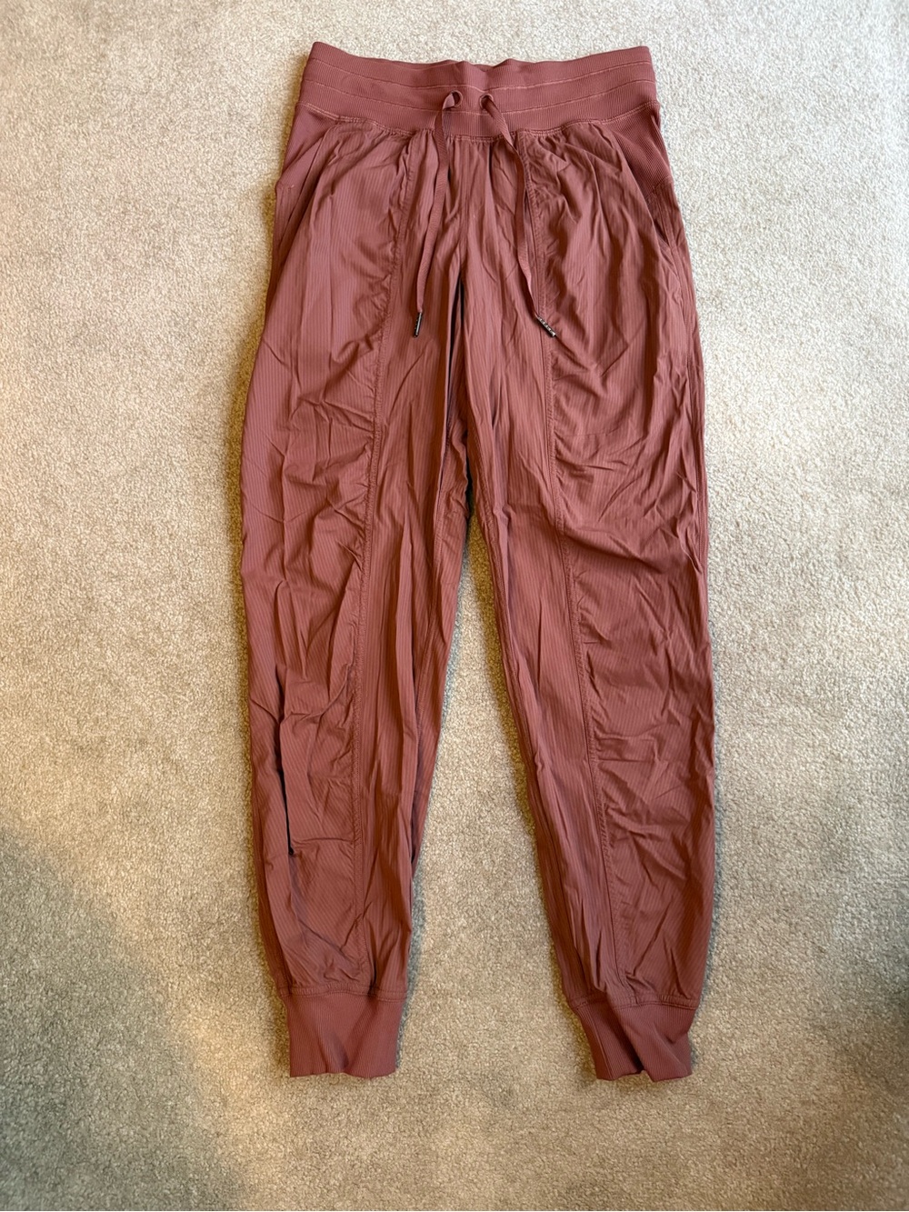 lululemon athletica mauve/rust-colored Dance Studio drawstring joggers
